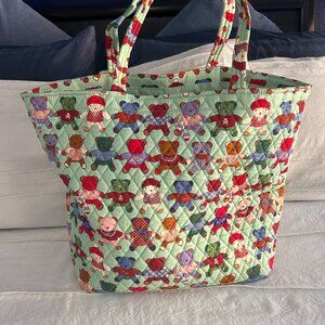 Vera Bradley Quilted Toasty Teddies Grand Tote Bag
